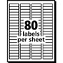 Avery Matte Clear Easy Peel Mailing Labels with Sure Feed Technology, Inkjet Printers, 0.5 x 1.75, Clear, 80/Sheet, 25 Sheets/Pack (AVE8667) View Product Image
