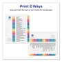 Avery Customizable TOC Ready Index Multicolor Tab Dividers, 26-Tab, A to Z, 11 x 8.5, White, Traditional Color Tabs, 1 Set (AVE11125) View Product Image