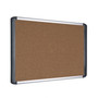 MasterVision Tech Cork Board, 36 x 24, Tan Surface, Silver/Black Aluminum Frame (BVCMVI030501) View Product Image