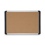MasterVision Tech Cork Board, 48 x 36, Tan Surface, Silver/Black Aluminum Frame (BVCMVI050501) View Product Image