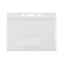 Advantus Frosted One-Card Rigid Badge Holders, Horizontal, Frosted 3.68" x 2.75" Holder, 3.38" x 2.13" Insert, 25/Box (AVT76075) View Product Image