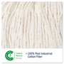 Boardwalk Premium Cut-End Wet Mop Heads, Cotton, 24oz, White, 12/Carton (BWK224CCT) View Product Image
