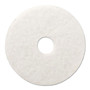 Boardwalk Polishing Floor Pads, 14" Diameter, White, 5/Carton (BWK4014WHI) View Product Image