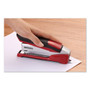 Bostitch InPower Spring-Powered Desktop Stapler with Antimicrobial Protection, 28-Sheet Capacity, Red/Silver (ACI1117) View Product Image