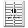 Avery Extra-Large TrueBlock File Folder Labels with Sure Feed Technology, 0.94 x 3.44, White, 18/Sheet, 25 Sheets/Pack AVE5027 (AVE5027) View Product Image