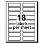 Avery Extra-Large TrueBlock File Folder Labels with Sure Feed Technology, 0.94 x 3.44, White, 18/Sheet, 25 Sheets/Pack AVE5027 (AVE5027) View Product Image