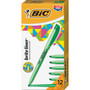 BIC Brite Liner Highlighter, Fluorescent Green Ink, Chisel Tip, Green/Black Barrel, Dozen (BICBL11GN) View Product Image