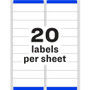 Avery Easy Peel White Address Labels w/ Sure Feed Technology, Laser Printers, 1 x 4, White, 20/Sheet, 100 Sheets/Box (AVE5161) View Product Image
