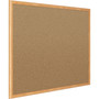 Mead Economy Cork Board with Oak Frame, 48 x 36, Tan Surface, Oak Fiberboard Frame (MEA85367) View Product Image
