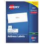 Avery Copier Mailing Labels, Copiers, 1 x 2.81, White, 33/Sheet, 100 Sheets/Box AVE5351 (AVE5351) View Product Image