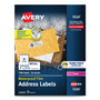 Avery Waterproof Address Labels with TrueBlock and Sure Feed, Laser Printers, 1 x 2.63, White, 30/Sheet, 50 Sheets/Pack (AVE5520) View Product Image