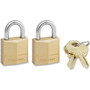 Master Lock Three-Pin Brass Tumbler Locks - 0.16" Shackle Diameter - Brass Product Image 