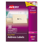 Avery Matte Clear Easy Peel Mailing Labels w/ Sure Feed Technology, Laser Printers, 1 x 2.63, Clear, 30/Sheet, 50 Sheets/Box (AVE5660) View Product Image