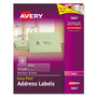 Avery Matte Clear Easy Peel Mailing Labels w/ Sure Feed Technology, Laser Printers, 1 x 4, Clear, 20/Sheet, 50 Sheets/Box (AVE5661) View Product Image