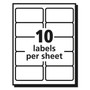 Avery Matte Clear Easy Peel Mailing Labels w/ Sure Feed Technology, Laser Printers, 2 x 4, Clear, 10/Sheet, 50 Sheets/Box (AVE5663) View Product Image