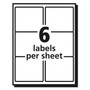 Avery Matte Clear Easy Peel Mailing Labels w/ Sure Feed Technology, Laser Printers, 3.33 x 4, Clear, 6/Sheet, 50 Sheets/Box (AVE5664) View Product Image
