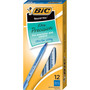 BIC Round Stic Xtra Precision Ballpoint Pen, Stick, Fine 0.8 mm, Blue Ink, Translucent Blue Barrel, Dozen (BICGSF11BE) View Product Image