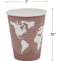 Eco-Products World Art Renewable and Compostable Hot Cups, 8 oz, Paper, Brown/White, 50/Pack, 20 Packs/Carton View Product Image