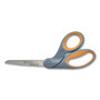 Westcott Titanium Bonded Scissors, 8" Long, 3.5" Cut Length, Gray/Yellow Offset Handle (ACM13731) View Product Image