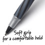 BIC Round Stic Grip Xtra Comfort Ballpoint Pen, Easy-Glide, Stick, Medium 1.2 mm, Black Ink, Gray/Black Barrel, Dozen (BICGSMG11BK) View Product Image