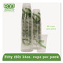 Eco-Products GreenStripe Renewable and Compostable Cold Cups Convenience Pack, 16 oz, Plastic, Clear, 50/Pack View Product Image