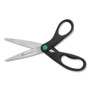 Westcott KleenEarth Scissors, 8" Long, 3.25" Cut Length, Black Straight Handles, 2/Pack (ACM15179) View Product Image