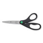 Westcott KleenEarth Scissors, 8" Long, 3.25" Cut Length, Black Straight Handles, 2/Pack (ACM15179) View Product Image