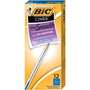 BIC Cristal Xtra Smooth Ballpoint Pen, Stick, Medium 1 mm, Blue Ink, Clear Barrel, Dozen (BICMS11BE) View Product Image