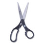 Westcott KleenEarth Basic Plastic Handle Scissors, 8" Long, 3.25" Cut Length, Black Straight Handle (ACM15583) View Product Image