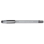 Paper Mate FlexGrip Ultra Recycled Ballpoint Pen, Stick, Medium 1 mm, Black Ink, Gray Barrel, Dozen (PAP9630131) View Product Image