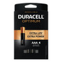 Duracell Optimum Alkaline AAA Batteries, 4/Pack (DUROPT2400B4PRT) View Product Image