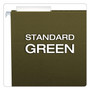 Pendaflex Standard Green Hanging Folders, Legal Size, 1/3-Cut Tabs, Standard Green, 25/Box (PFX81621) View Product Image
