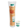 Perk Paper Hot Cups, 10 oz, White/Teal, 50/Pack View Product Image