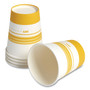 Perk Paper Hot Cups, 8 oz, White/Yellow, 50/Pack View Product Image