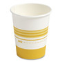 Perk Paper Hot Cups, 8 oz, White/Yellow, 50/Pack View Product Image