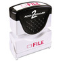 ACCUSTAMP2 Pre-Inked Shutter Stamp, Red, FILE,.63 x 0.5 (COS035576) View Product Image