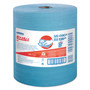 WypAll Power Clean X80 Heavy Duty Cloths, Jumbo Roll, 12.4 x 12.2, Blue, 475/Roll (KCC41043) View Product Image