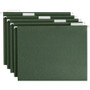 Smead 100% Recycled Hanging File Folders, Letter Size, 1/5-Cut Tabs, Standard Green, 25/Box (SMD65001) View Product Image
