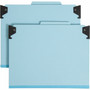 Smead FasTab Hanging Pressboard Classification Folders, 1 Divider, Letter Size, Blue View Product Image