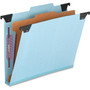 Smead FasTab Hanging Pressboard Classification Folders, 1 Divider, Letter Size, Blue View Product Image
