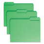 Smead Colored File Folders, 1/3-Cut Tabs: Assorted, Letter Size, 0.75" Expansion, Green, 100/Box (SMD12143) View Product Image