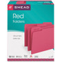 Smead Colored File Folders, 1/3-Cut Tabs: Assorted, Letter Size, 0.75" Expansion, Red, 100/Box (SMD12743) View Product Image