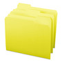 Smead Colored File Folders, 1/3-Cut Tabs: Assorted, Letter Size, 0.75" Expansion, Yellow, 100/Box (SMD12943) View Product Image