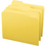 Smead Colored File Folders, 1/3-Cut Tabs: Assorted, Letter Size, 0.75" Expansion, Yellow, 100/Box (SMD12943) View Product Image