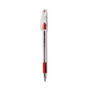 Pentel R.S.V.P. Ballpoint Pen, Stick, Fine 0.7 mm, Red Ink, Clear/Red Barrel, Dozen (PENBK90B) View Product Image