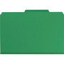 Smead Four-Section Pressboard Top Tab Classification Folders, Four SafeSHIELD Fasteners, 1 Divider, Legal Size, Green, 10/Box (SMD18733) View Product Image