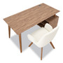 Union & Scale MidMod Storage Desk, Gold Pull, 59.7" x 29.4" x 29.5", Espresso View Product Image