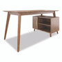 Union & Scale MidMod Storage Desk, Gold Pull, 59.7" x 29.4" x 29.5", Espresso View Product Image