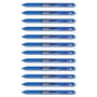 Paper Mate InkJoy Gel Pen, Retractable, Medium 0.7 mm, Blue Ink, Blue Barrel, Dozen (PAP1951721) View Product Image