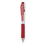 Pentel WOW! Gel Pen, Retractable, Medium 0.7 mm, Red Ink, Clear/Red Barrel, Dozen (PENK437B) View Product Image